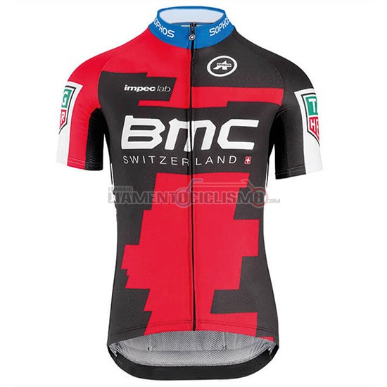 Abbigliamento Ciclismo Bmc Manica Corta 2018 Nero e Rosso